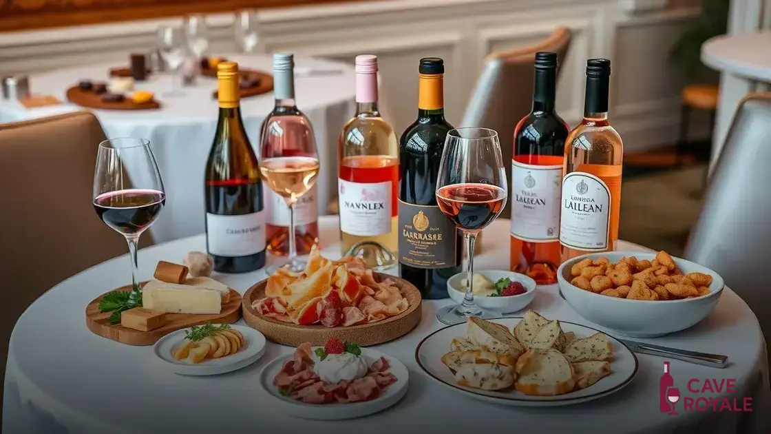Os melhores aperitivos para diferentes tipos de vinho