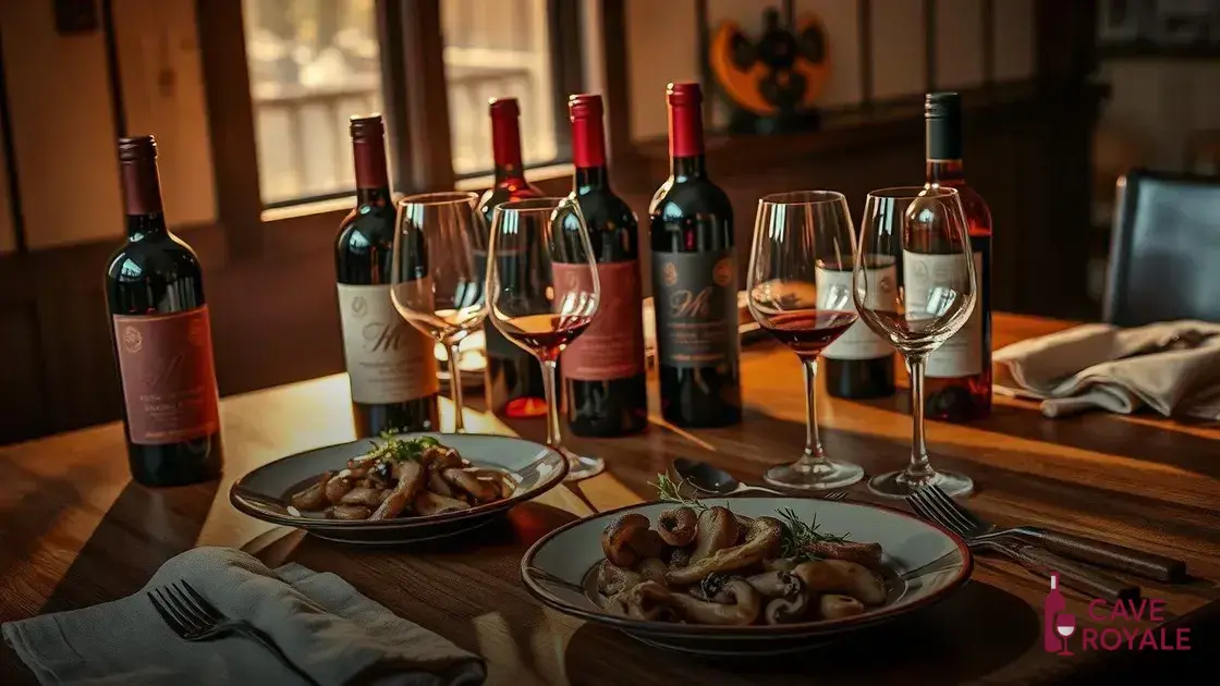 Os melhores vinhos tintos para pratos com cogumelos