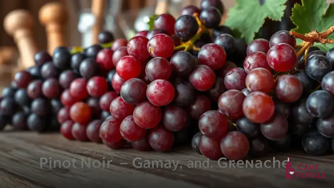 Principais uvas utilizadas para vinhos tintos leves