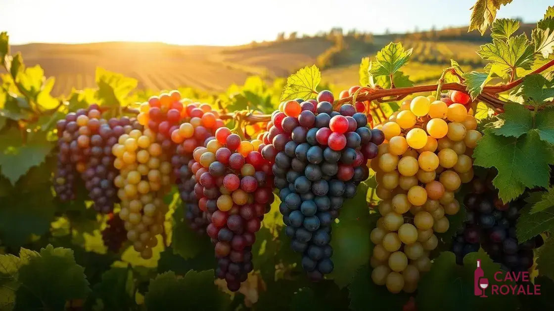 Principais variedades de uvas na região