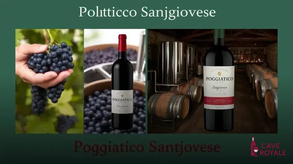 Processo de produção do Poggiatico Sangiovese