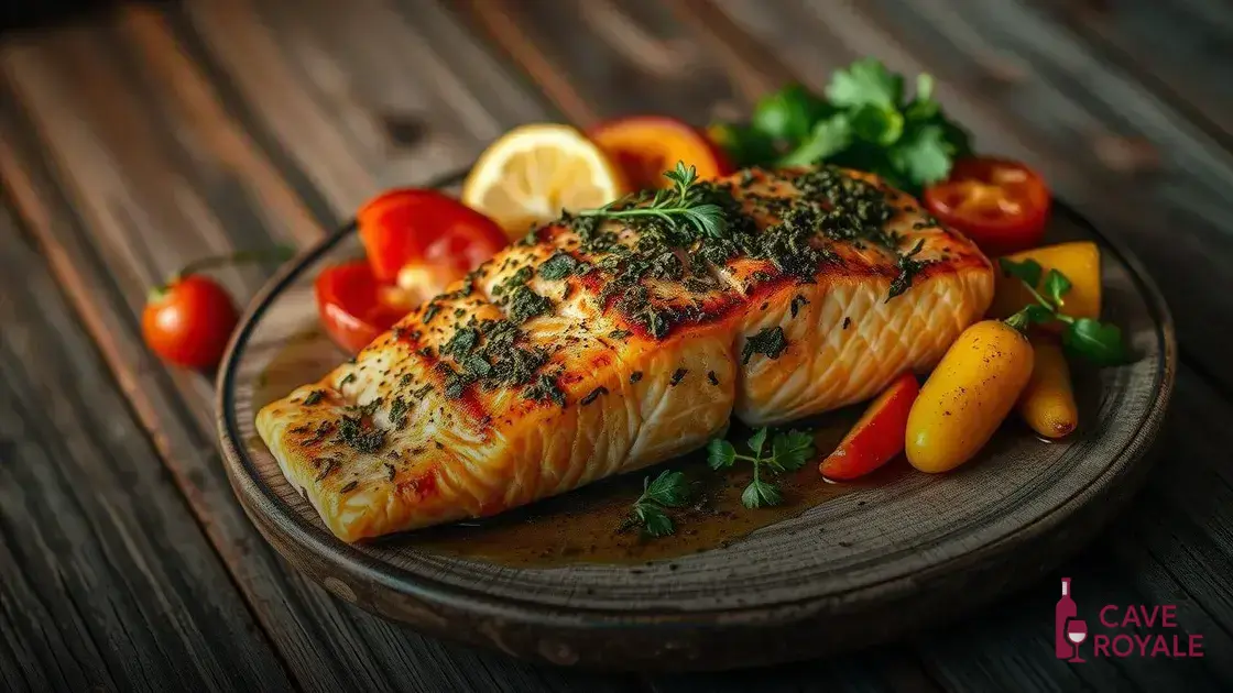 Salmão grelhado com crosta de ervas