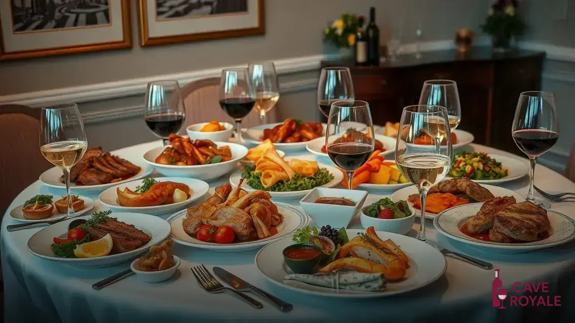 Sugestões de combinações para vinhos