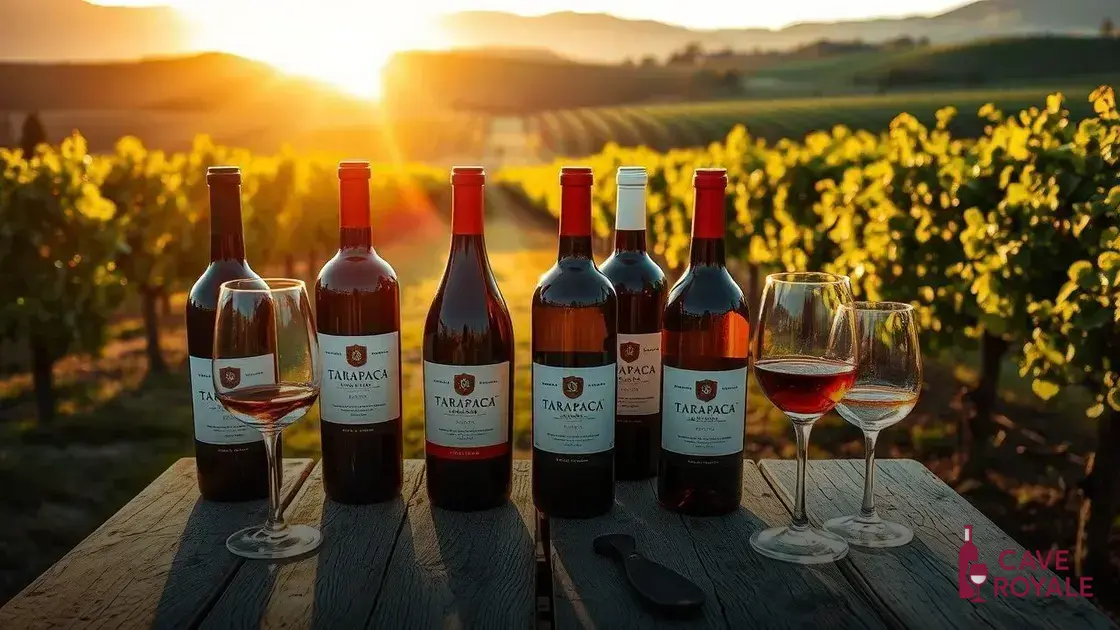 Variações e safras do vinho Tarapacá