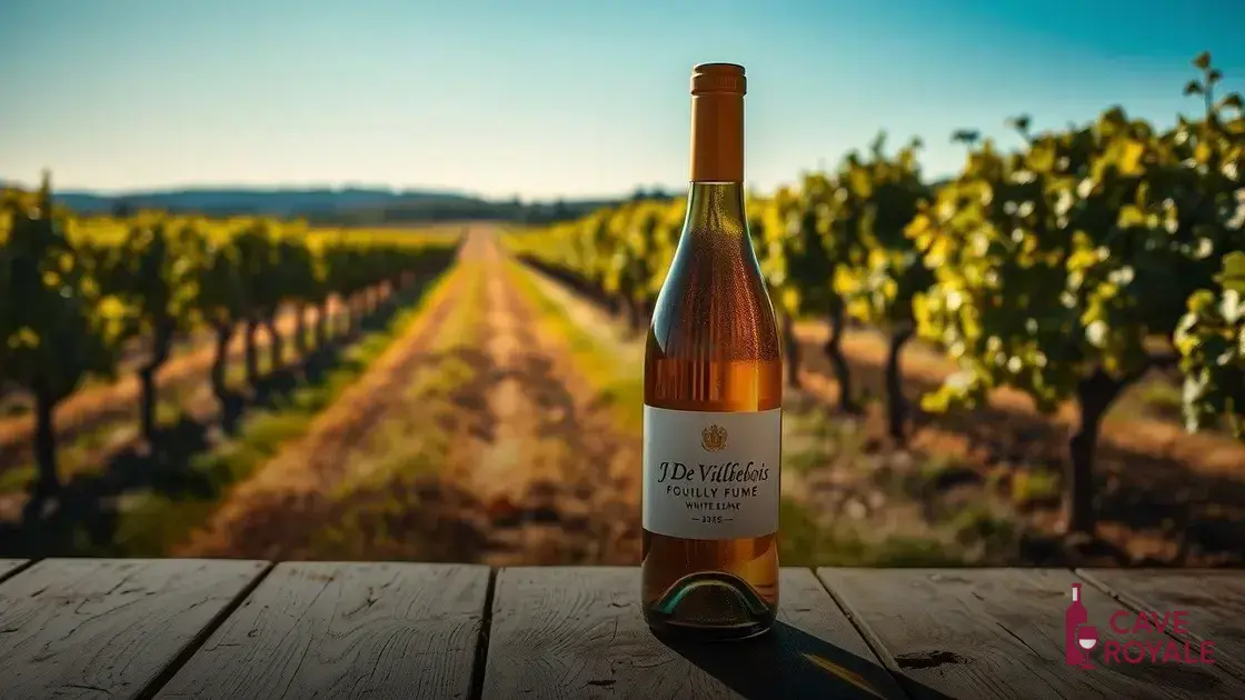 Vinho Branco Francês J. De Villebois Pouilly-Fumé A.O.C.