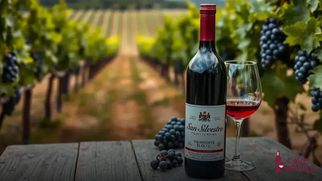 Vinho Italiano San Silvestro Piemonte Rosso D.O.C.