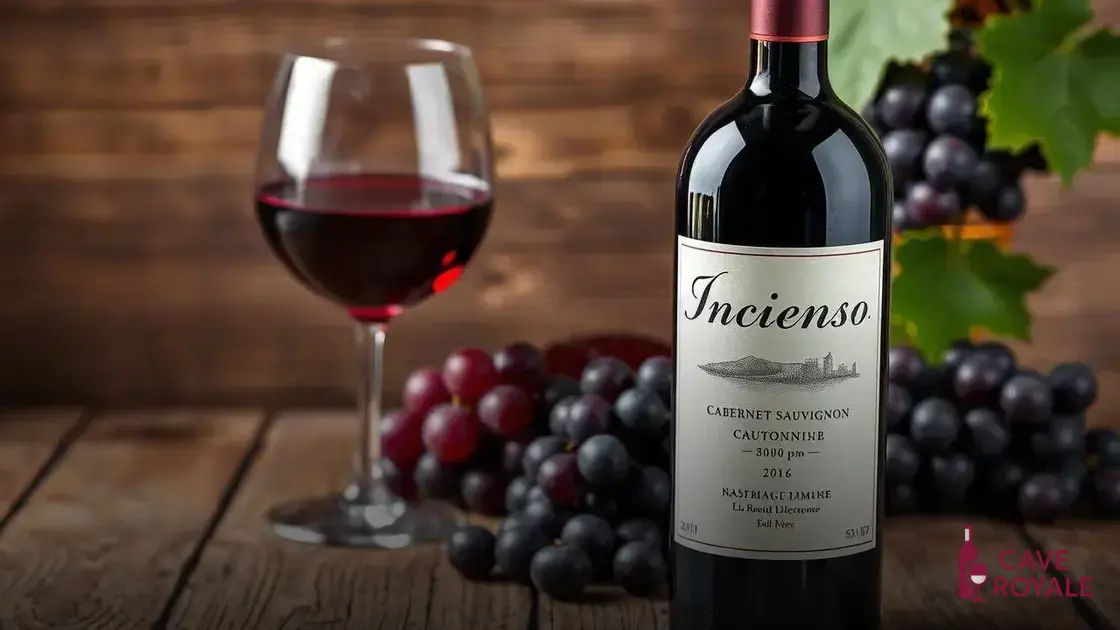 Vinho Tinto Argentino Incienso Cabernet Sauvignon