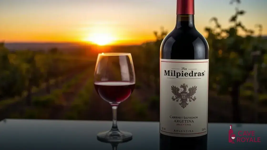 Vinho Tinto Argentino Milpiedras Cabernet Sauvignon