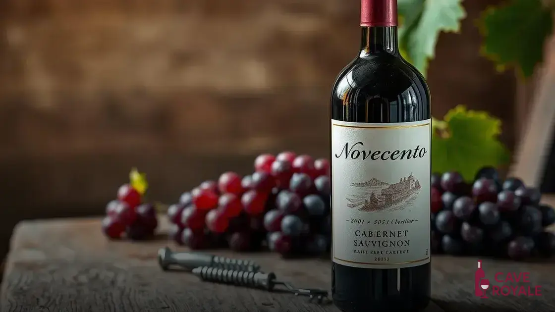 Vinho Tinto Argentino Novecento Cabernet Sauvignon