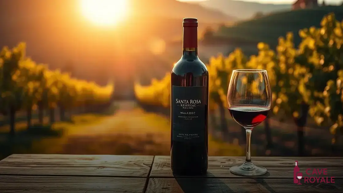 Vinho Tinto Argentino Santa Rosa Reserva Malbec