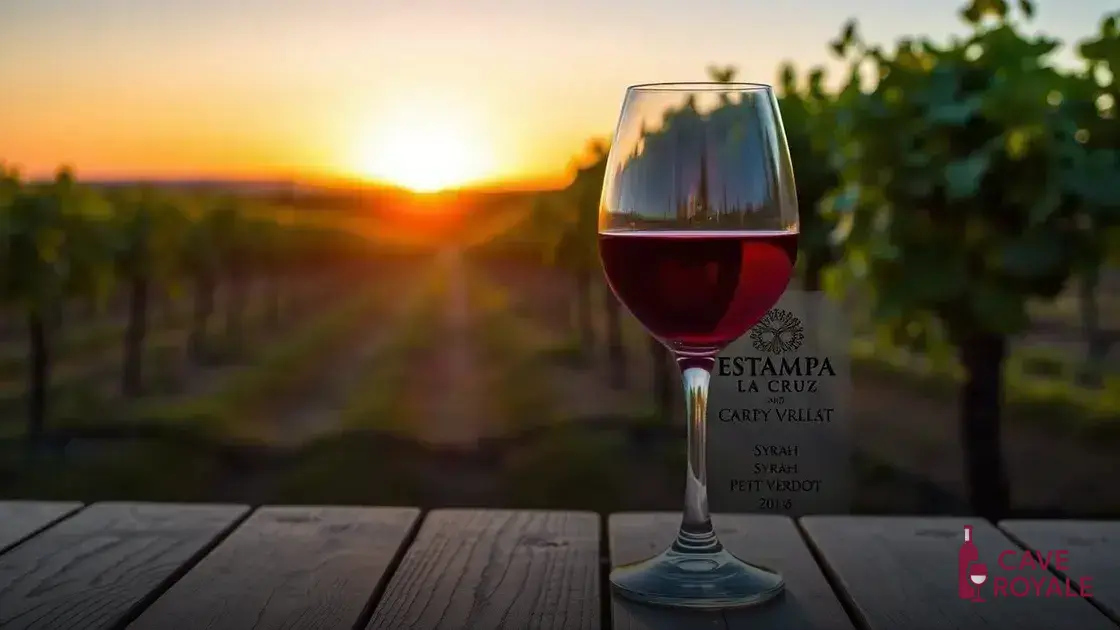 Vinho Tinto Chileno Estampa La Cruz Syrah Petit Verdot