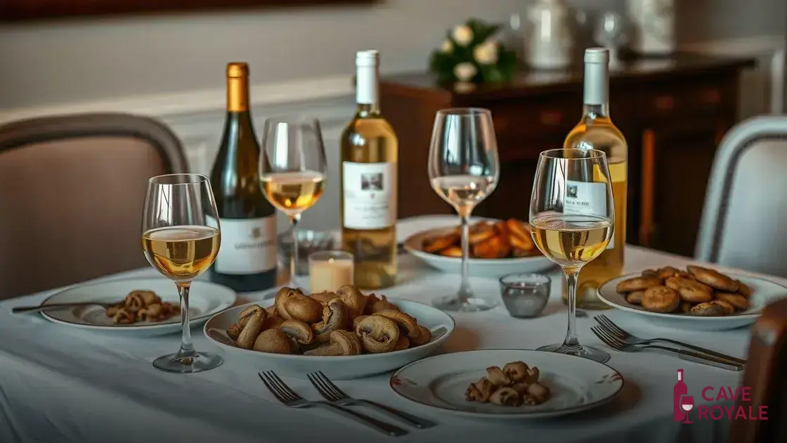 Vinhos brancos e sua harmonização com cogumelos