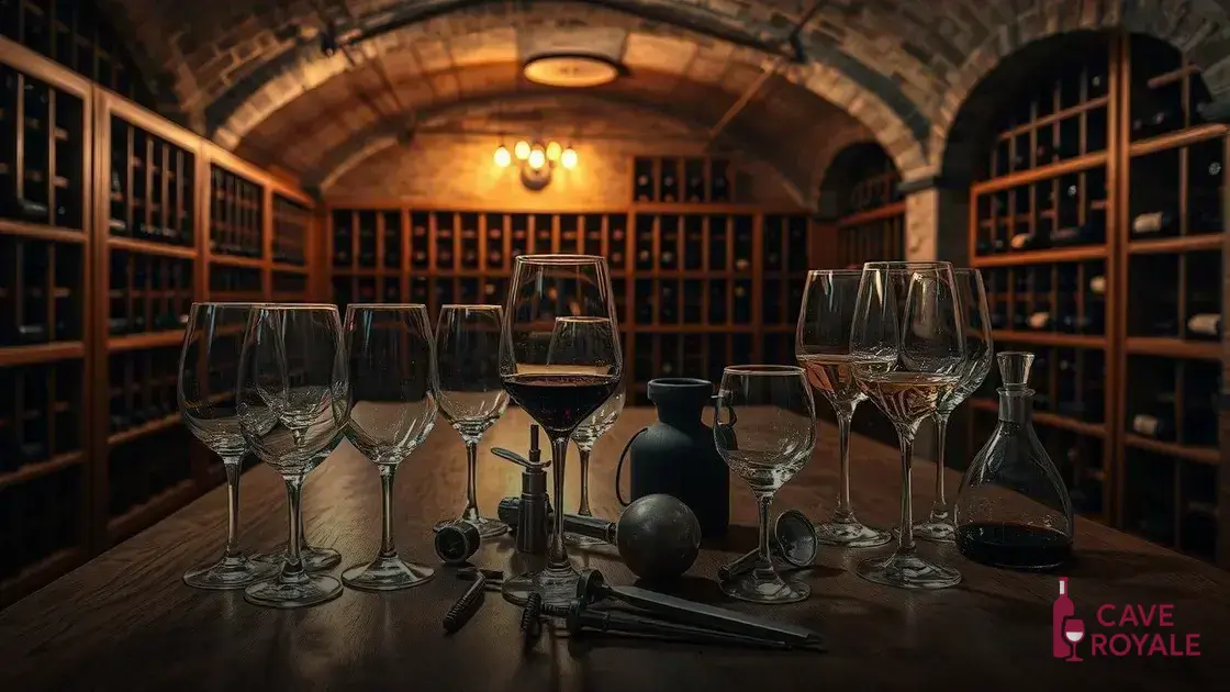 Acessórios para vinho: adega, taça
