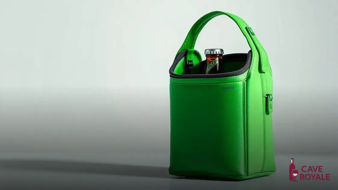 Bolsa Térmica ACASA para Bebida 1 Garrafa Verde