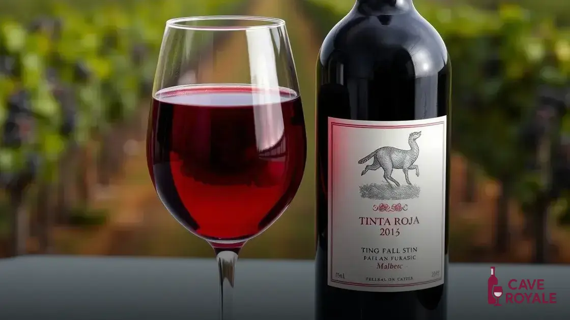 Características do Tinta Roja Malbec