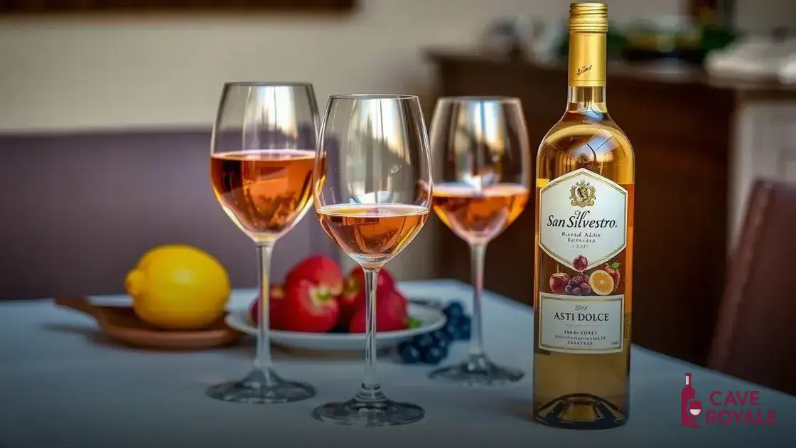 Como degustar o San Silvestro Asti Dolce
