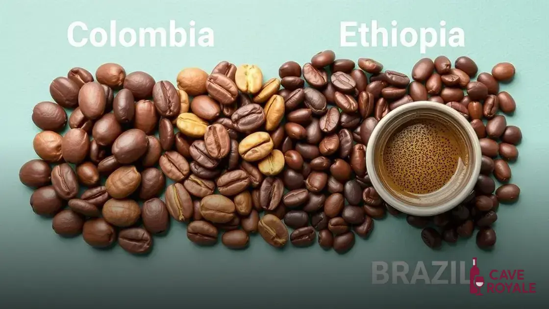Comparativo: café colombiano e outras origens