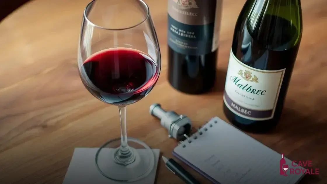 Cuidados na degustação do malbec