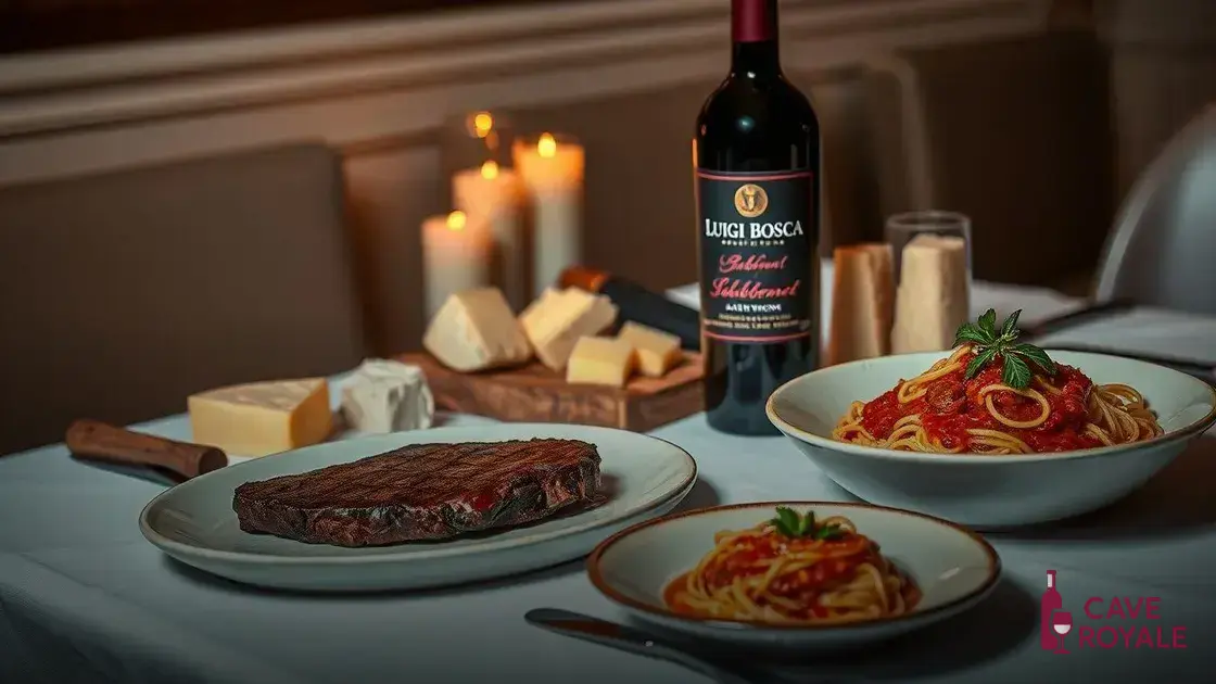 Harmonização com pratos