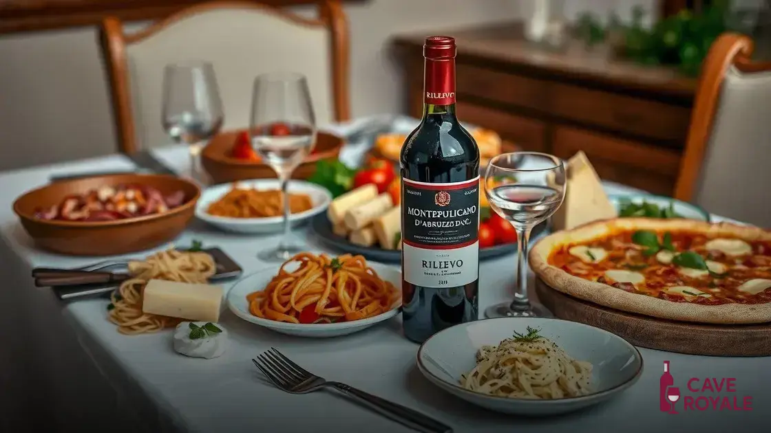 harmonizacao-com-pratos-italianos Vinho Tinto Italiano Rilievo Montepulciano D’Abruzzo D.O.C.