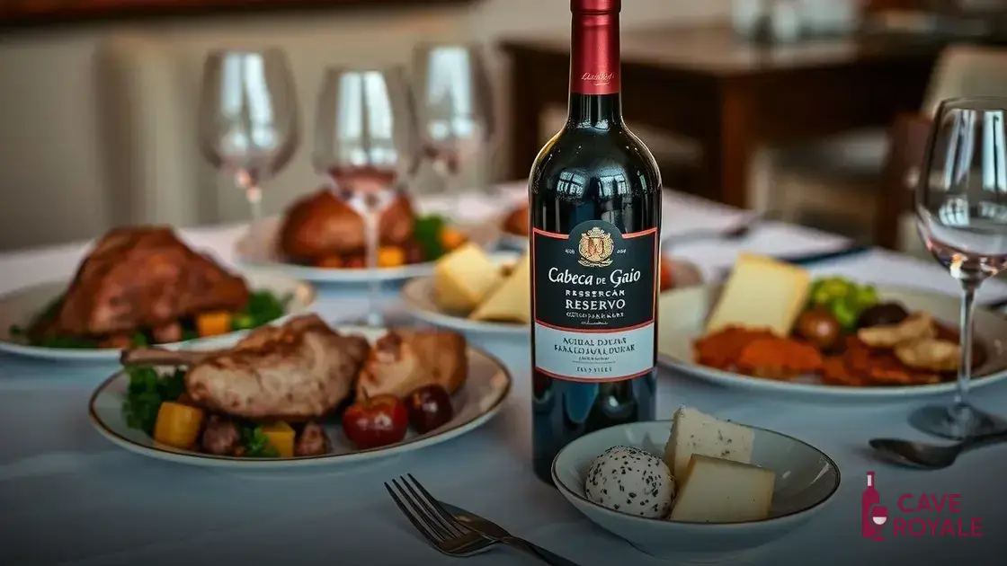 harmonizacao-com-pratos-tipicos Vinho Tinto Português Cabeça De Gaio Reserva Douro