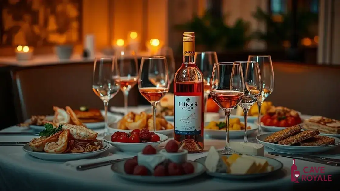 Harmonização ideal com Lunar Moscatel Rosé