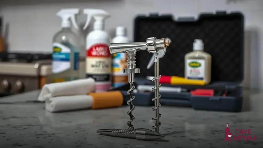 Manutenção e cuidados com o saca rolha