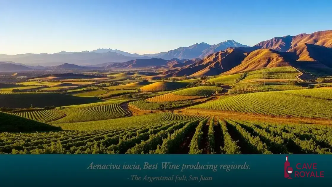 Melhores regiões produtoras na Argentina