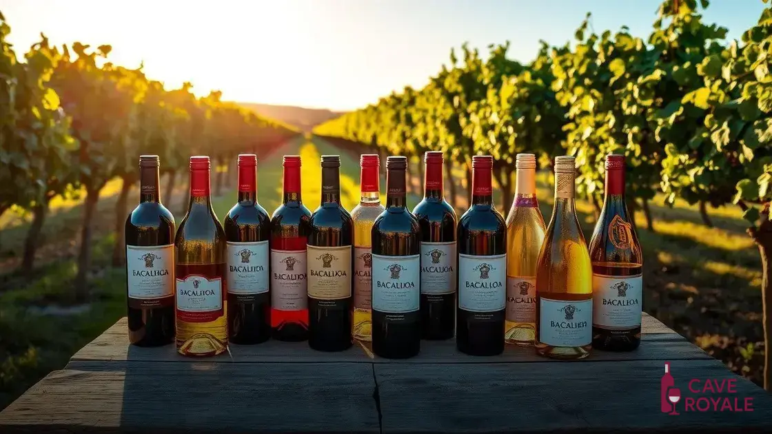 Os diferentes tipos de vinhos Bacalhoa