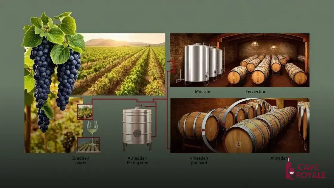 Processo de produção do vinho Almadén