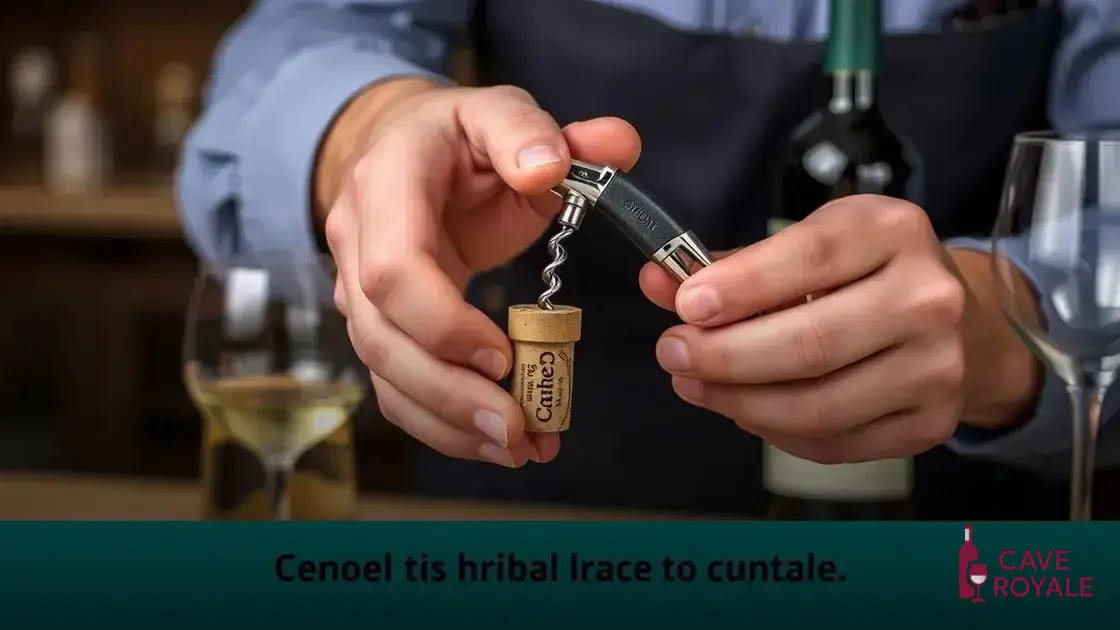 Técnicas para usar o saca rolha corretamente