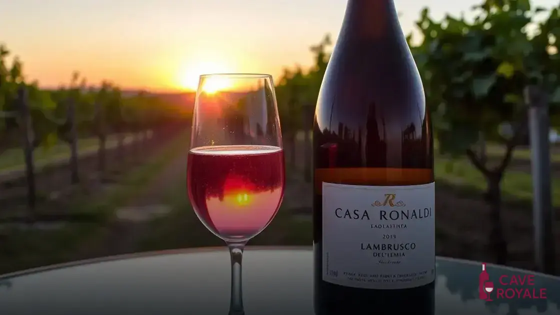 Vinho Rosé Frisante Casa Ronaldi Lambrusco Dell'Emilia