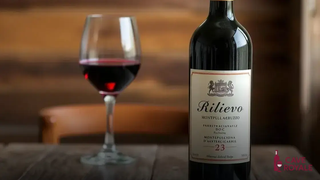 Vinho Tinto Italiano Rilievo Montepulciano D'Abruzzo D.O.C.