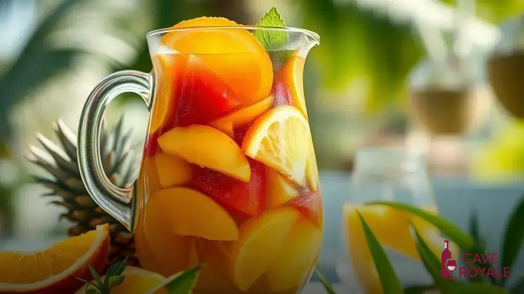 Sangria tropical: frescor em jarra